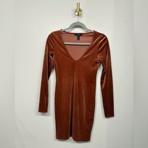Long Sleeve Velvet Dress - S